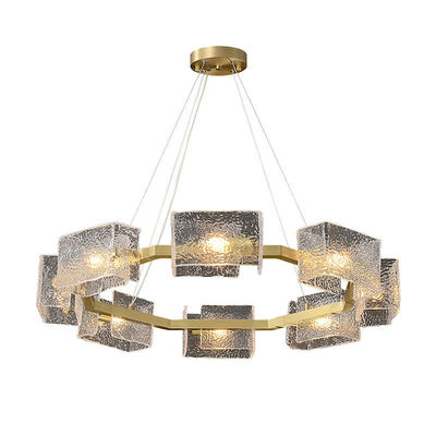H65 Brass Contemporary Modern Decorative Lamps Water Ripple Glass Light Tricolor