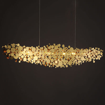 Postmodern Creative Chandelier Light For Bedroom 6000K 5000K Gold Chrome Finish