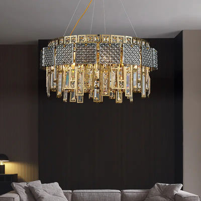 Anti Corrosion Smoked Glass Modern Crystal Chandelier AC110V- 240V
