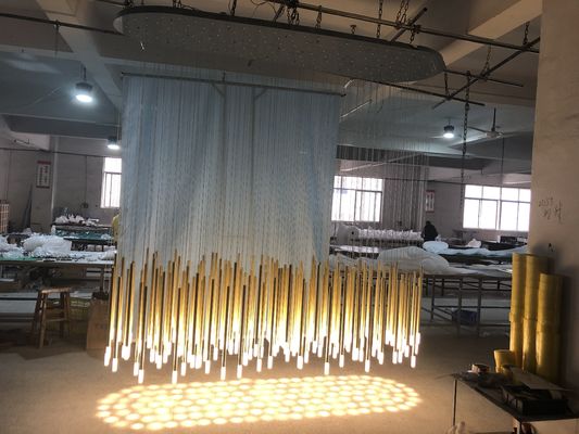Custom OEM ODM Long Linear Pendant Light Chandelier Rust Prevention AC110V To 240V