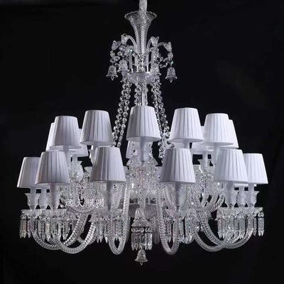 K9 Crystal Candle Chandelier Pendant Light ODM Rustproof Mirror Cutting Effect