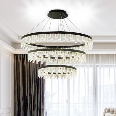 Round Ring Adjustable Multi Light Chandelier For Foyer Decoration