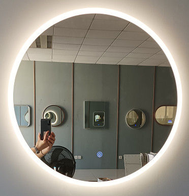 Acrylic Round LED Bathroom Mirror Light For Dressing Area