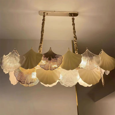 Ginkgo Leaf Crystal Glass Chandelier For Commercial Space Or Restaurant Area