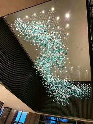 Decorative Art Hotel Hall Crystal Glass Chandeliers Ceiling Mounted Chandelier