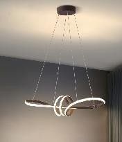 Nordic New Design Colored Pendant Light Restaurant Suspended Pendant Lamp Modern Art Twisted Design Creative Wave LED Chandelier