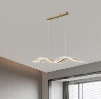 Add Large Nordic Modern Luxury Long Strip Waveform Acrylic Lamp Bar Hotel Home Decoration Chandelier Hanging Lamp