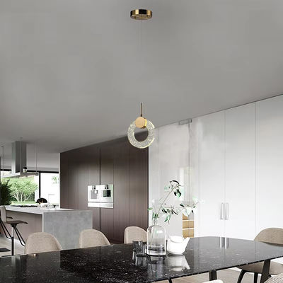 Minimalist Light Luxury Master Bedroom Bedside Chandelier Net Red Background Wall Crystal Lamp Long Line Bar Small Chandelier Modern Simple
