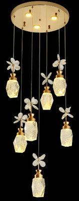 Snow Mountain Flower Shape Stair Lights For Loft Ceiling Staircase Branch Chandelier Lighting LED Pendant Lights Chandeliers