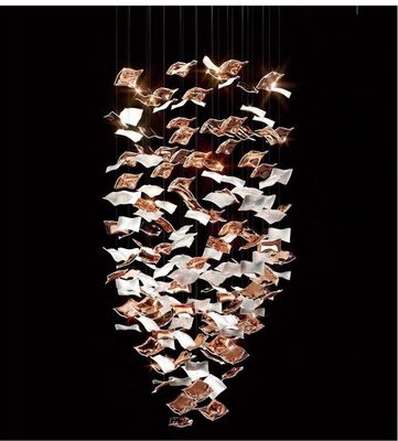 Custom-Made Large Foyer Chandelier Lighting Glass Art Design Banquet Light Crystal Chandelier