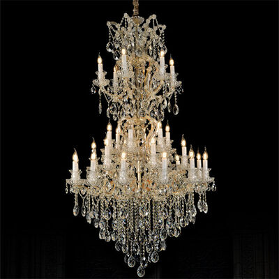 Dazzling Crystal Candlestick Chandelier Warm White LED for Private Yachts Museums Clubs