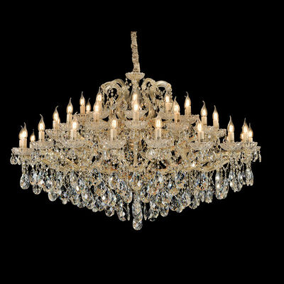 Rust-proof Crystal Candle Chandelier K9 E14 LED Pendant For Hotel Bedroom Study Room